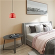 Livex Lighting 1-Light Modern Metal Single Pendant with Shade in Shiny Red