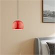 Livex Lighting 1-Light Modern Metal Single Pendant with Shade in Shiny Red