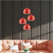 Livex Lighting 1-Light Modern Metal Single Pendant with Shade in Shiny Red