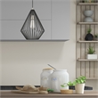 Livex Lighting Linz 1-Light Farmhouse Metal Single Pendant in Black