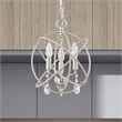 Livex Lighting Aria 3-Light Transitional Metal Chandelier in Brushed Nickel