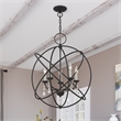 Livex Lighting Aria 5-Light Transitional Metal Chandelier in Black