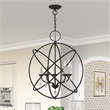Livex Lighting Aria 5-Light Transitional Metal Chandelier in Black