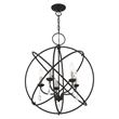 Livex Lighting Aria 5-Light Transitional Metal Chandelier in Black