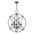 Livex Lighting Aria 5-Light Transitional Metal Chandelier in Black