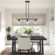 Livex Lighting Montgomery 3-Light Transitional Metal Linear Chandelier in Black