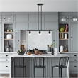 Livex Lighting Montgomery 3-Light Transitional Metal Linear Chandelier in Black