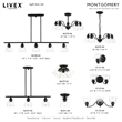 Livex Lighting Montgomery 3-Light Transitional Metal Linear Chandelier in Black