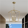 Livex Lighting Devone 3-Light Metal Convertible Lantern in Antique Brass