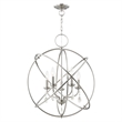 Livex Lighting Aria 5-Light Transitional Metal Chandelier in Brushed Nickel