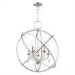 Livex Lighting Aria 5-Light Transitional Metal Chandelier in Brushed Nickel