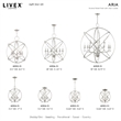 Livex Lighting Aria 5-Light Transitional Metal Chandelier in Brushed Nickel