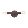 Livex Lighting Copenhagen 2-Light Metal ADA Wall Sconce in Bronze