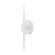 Livex Lighting Copenhagen 2-Light Mid-Century Metal Sconce in White