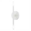 Livex Lighting Copenhagen 2-Light Mid-Century Metal Sconce in White