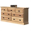 A-America Amish Highlands 7 Drawer Dresser in Natural