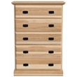 A-America Amish Highlands 5-Drawer Contemporary Wood Chest in Light Natural