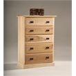 A-America Amish Highlands 5-Drawer Contemporary Wood Chest in Light Natural