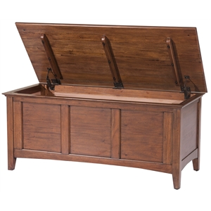 A-America Westlake Transitional Solid Wood Blanket Chest in Cherry Brown