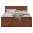 A-America Mission Hills Traditional Wood King Captain Bed in Harvest Brown