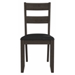 A-America Mariposa Faux Leather Ladderback Dining Chair in Warm Gray (Set of 2)