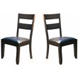 A-America Mariposa Faux Leather Ladderback Dining Chair in Warm Gray (Set of 2)