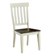 A-America Toluca Slatback Dining Side Chair in Chalk and Cocoa (Set of 2)