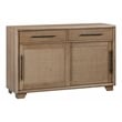 A-America Barbosa Mid-Century Ash Wood Server in Dark Caramel