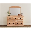 A-America Amish Highlands 7 Drawer Dresser & Mirror in Hickory