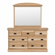 A-America Amish Highlands 7 Drawer Dresser & Mirror in Hickory