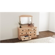A-America Amish Highlands 7 Drawer Dresser & Mirror in Hickory