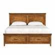 A-America Bandalier Solid Wood King Storage Bed in Hickory