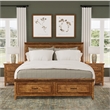A-America Bandalier Solid Wood King Storage Bed in Hickory
