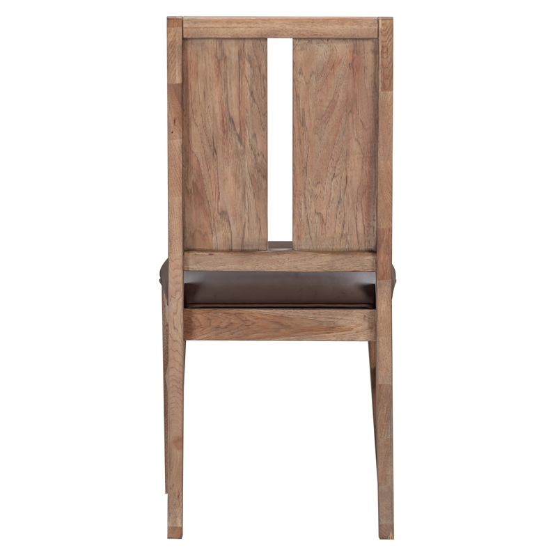 A-America Casual Loft Panel Back Upholstered Side Chair in Hickory (Set of 2)