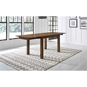 A-America Mariposa 64&quot - 100&quot Gathering Height Leg Table w/ 18&quotLeaves in Hickory