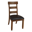 A-America Ozark Ladderback Side Chair with Upholstered Seat in Hickory