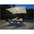 Simply Shade Bali Pro Starlight Umbrella w/ Cross Bar Stand in Bronze/Natural