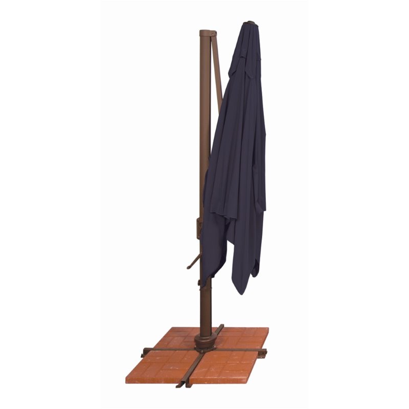 Simply Shade Bali Pro Starlight Umbrella w/ Cross Bar Stand in Bronze/Navy