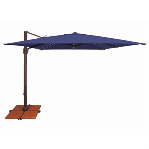 Simply Shade Bali Pro Starlight Umbrella w/ Cross Bar Stand in Bronze/Blue Sky