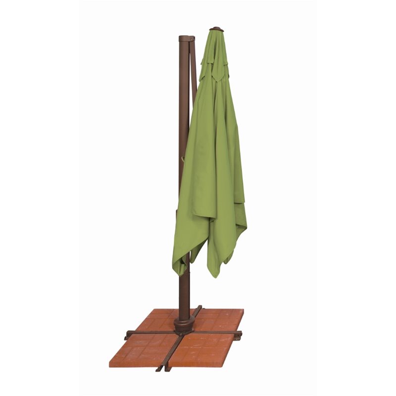 Simply Shade Bali Fabric Umbrella with Cross Bar Stand in Bronze/Ginkgo