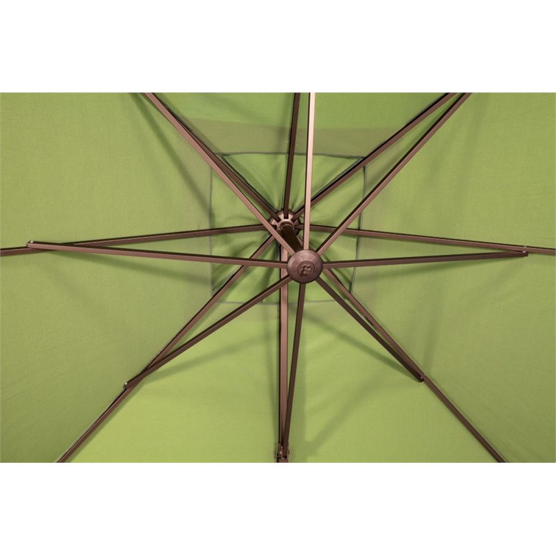 Simply Shade Bali Fabric Umbrella with Cross Bar Stand in Bronze/Ginkgo