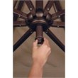 Simply Shade Bali Solefin Umbrella with Cross Bar Stand in Bronze/Taupe