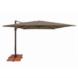 Simply Shade Bali Solefin Umbrella with Cross Bar Stand in Bronze/Taupe
