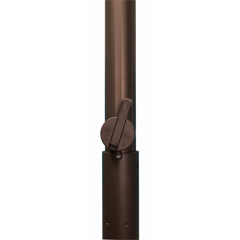 Simply Shade Skye Square Solefin Umbrella with Cross Bar Stand in Bronze/Blue