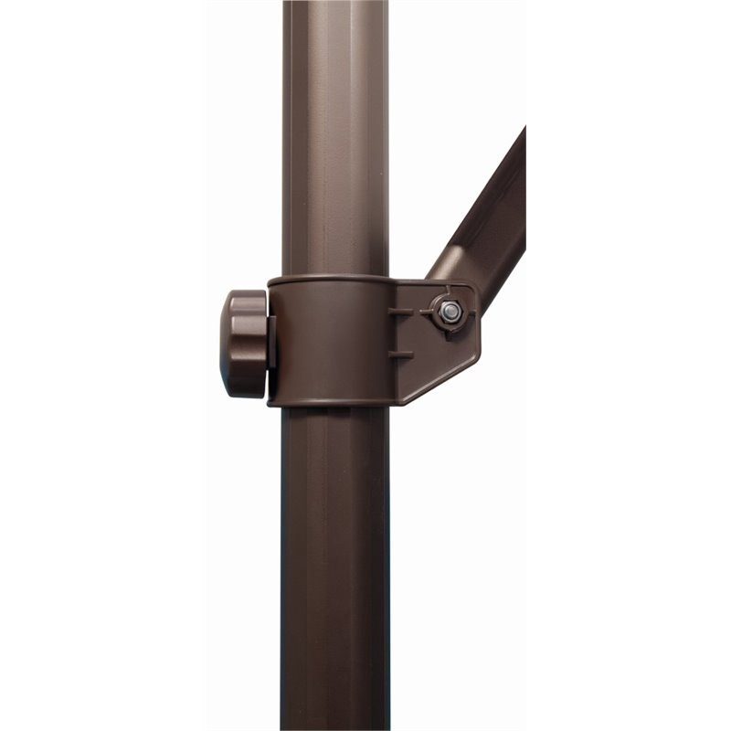 Simply Shade Skye Square Solefin Umbrella with Cross Bar Stand in Bronze/Blue