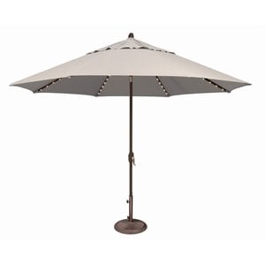 Simply Shade Lanai Pro Octagon Auto Tilt w/ Starlight Umbrella in Bronze/Natural