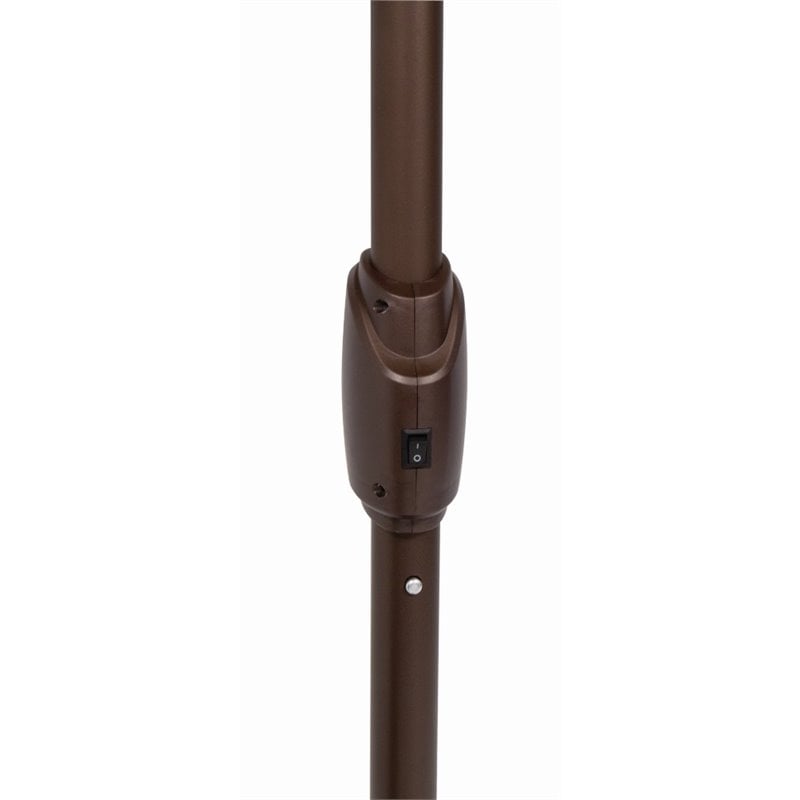 Simply Shade Lanai Pro Octagon Auto Tilt with Starlight Umbrella in Bronze/Black