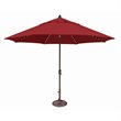 Simply Shade Lanai Pro Octagon Auto Tilt with Starlight Umbrella in Bronze/Red