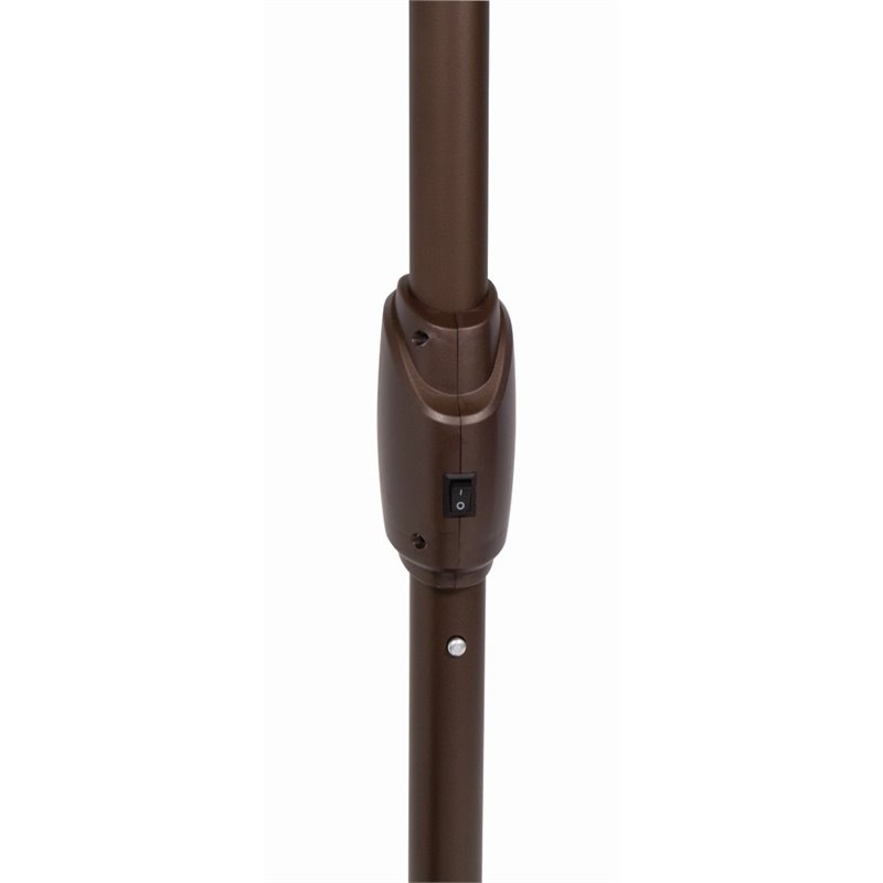 Simply Shade Lanai Pro Octagon Auto Tilt with Starlight Umbrella in Bronze/Taupe