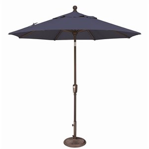 Simply Shade Catalina 90&quot Octagon Push Button Tilt Umbrella in Bronze/Navy